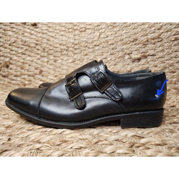 Steve Madden Men’s Double Monk Strap Black Leather Dress Shoes Size 7 main image 9